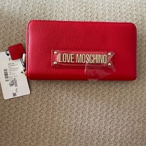 BRAND NEW MOSCHINO RED WALLET
